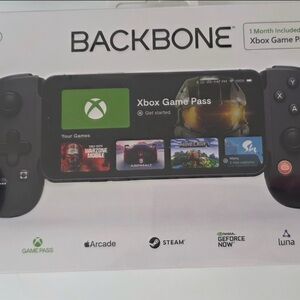 Black Mobile Gaming Controller for Xbox for use with  Lightning Cable Phones